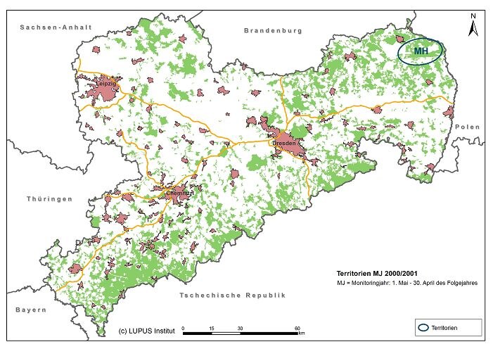 Karte Monitoringjahr 2000/2001