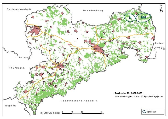 Karte Monitoringjahr 2002/2003