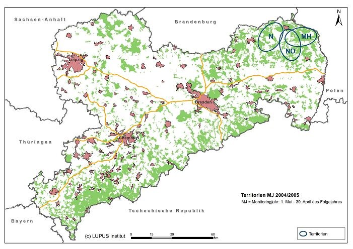 Karte Monitoringjahr 2004/2005