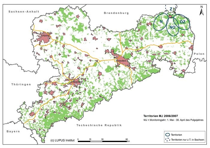 Karte Monitoringjahr 2006/2007