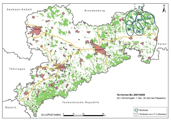 Karte Monitoringjahr 2007/2008