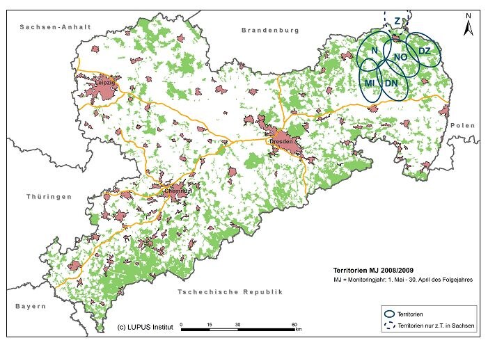 Karte Monitoringjahr 2008/2009