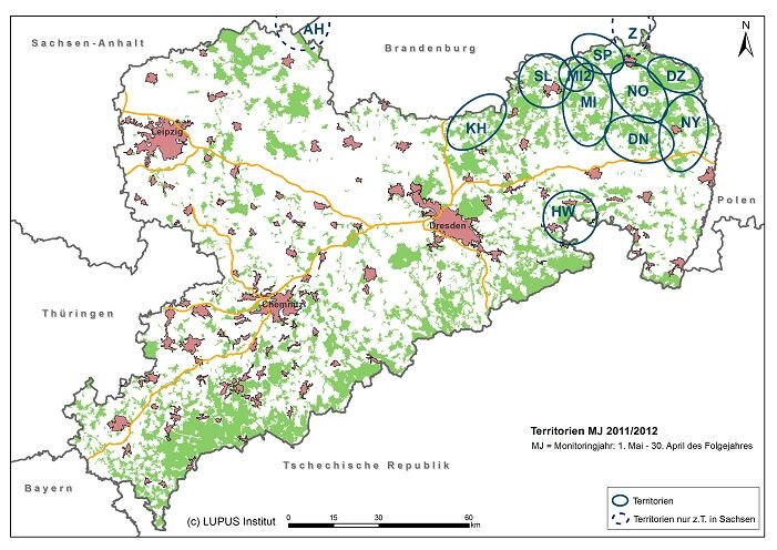 Karte Monitoringjahr 2011/2012