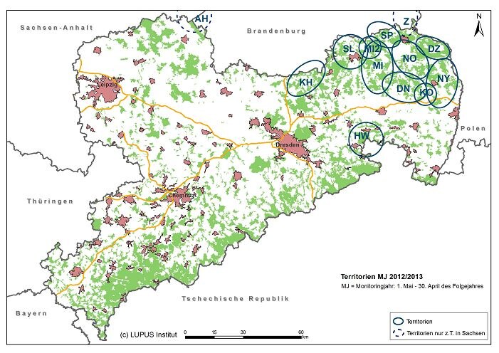 Karte Monitoringjahr 2012/2013