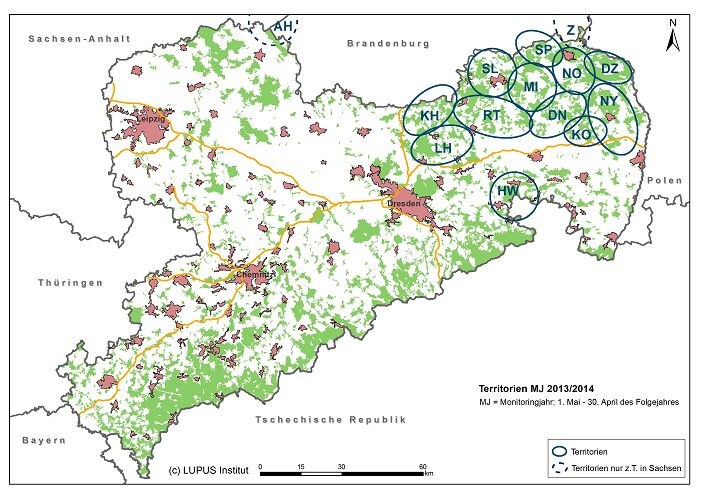 Karte Monitoringjahr 2013/2014