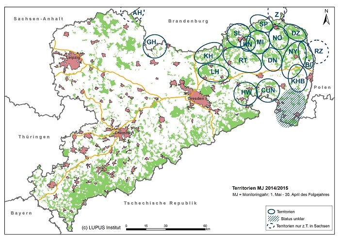 Karte Monitoringjahr 2014/2015